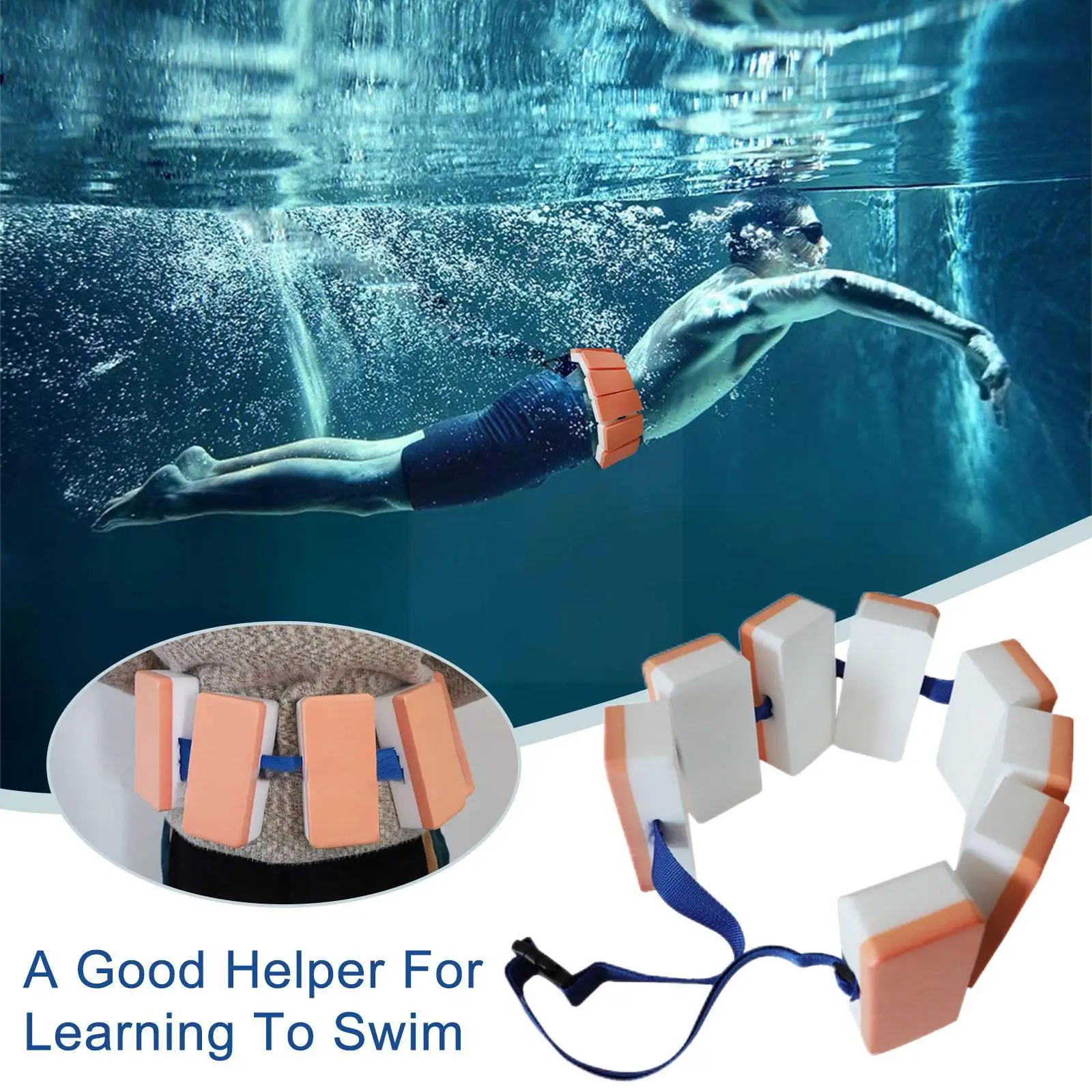 

Swim Belt With Foams Buoyancy Strap Lightweight Children Swim Helper For Water Running Flotation Jog Aerobics Exercise Swim I1j5
