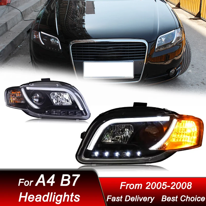 Автомобильные фары для Audi A4 B7 2005-2008 новый стиль стандартная фара в сборе