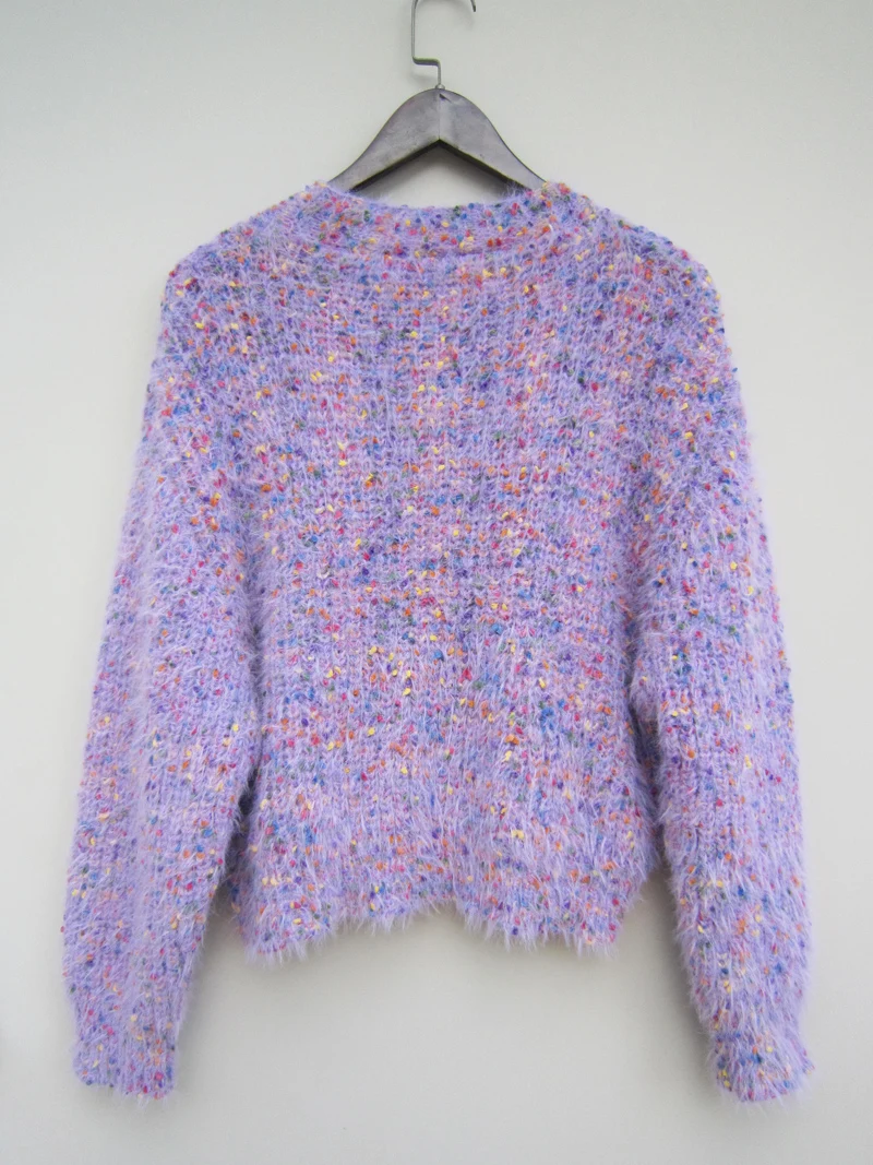 DGLUKE красочный вязаный кардиган свитера для женщин большого размера с v-образным