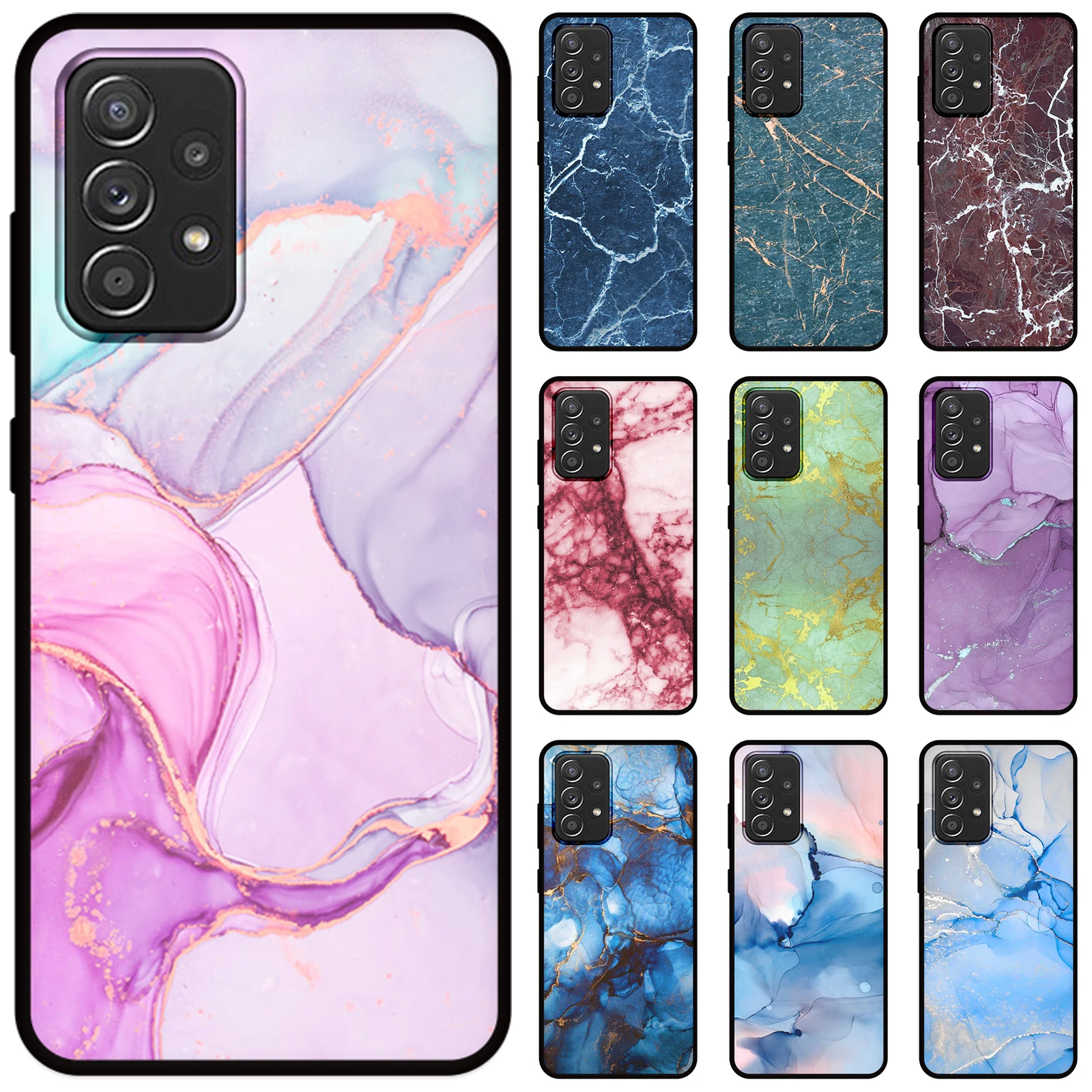 JURCHEN чехол для телефона Samsung Galaxy A21S A31 A21 A10S A20S A30S M10S M20S M30S M21 M31 M51 M01 M02 гранитный мраморный чехол