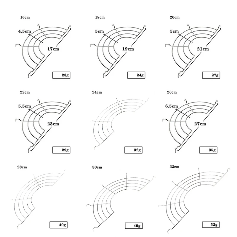 

Kitchen Stainless Steel Semi-circular Oil Drain Rack Fried Food Oil Drip Filter Drop Shipping