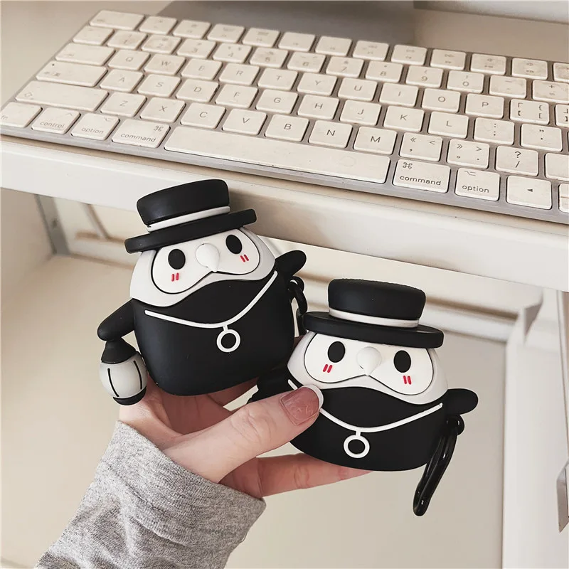 

Cute Cartoon Carry Fluorescence Lamp Pastor Bluetooth Headset Cover for Airpods 1 2 3 Pro Silicone Airpods Case