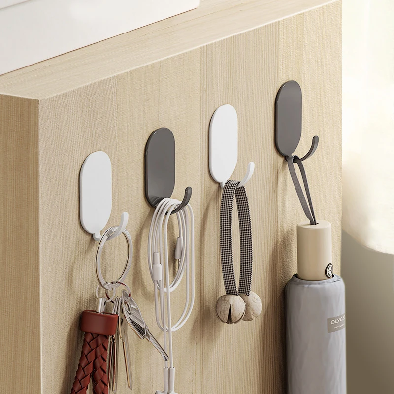 

5/10PCS Multi-purpose Wall Storage Hook Key Cloth Hanger Hook Bathroom Robe Towel Holder Kitchen Hardware Shelf Hook