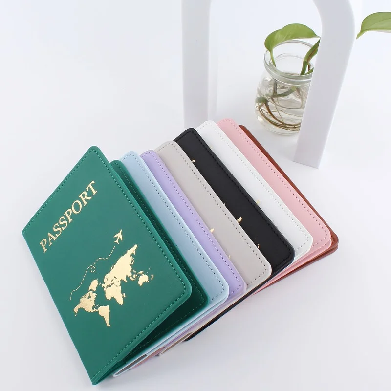

PU Leather Travel Passport Cover Unisex Simple Fashion 2023 Women Passport Holder Case for Men Travel Document Credit Card Case