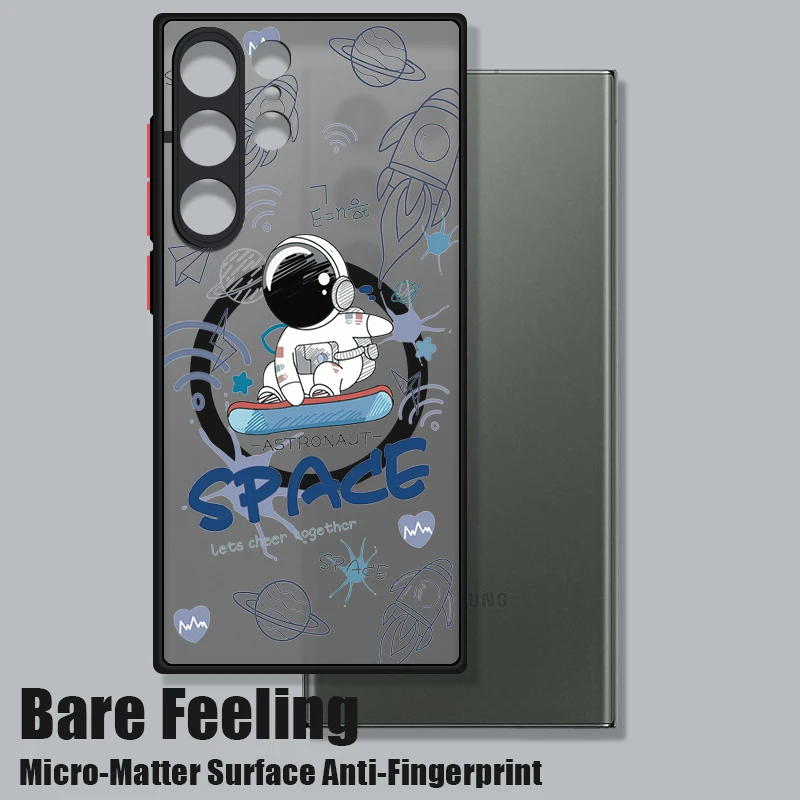 Магнитный чехол с космосом астронавтом для Samsung Galaxy S24 Ultra Capa S22 S23 S21 FE Роскошный