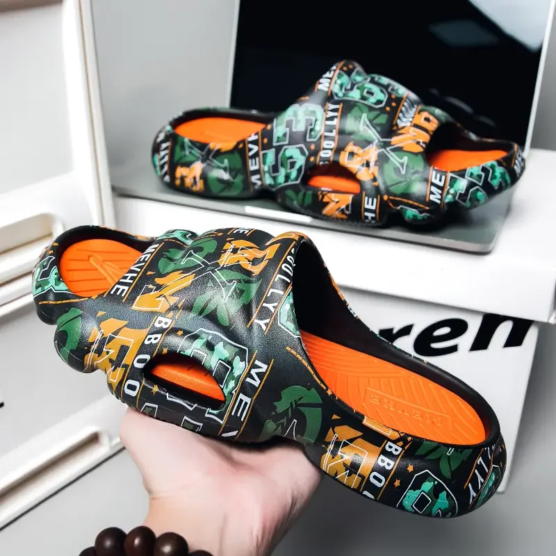 Мужские Нескользящие шлепанцы мягкая подошва пляжные сандалии кокосовые