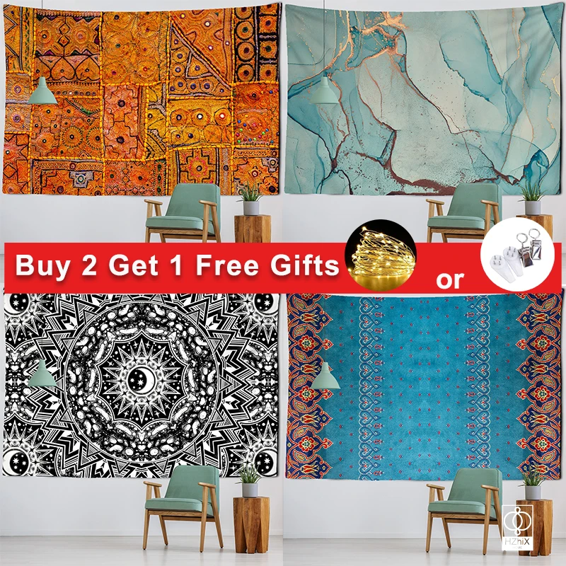 

Persian Floral Tapestry Bohemian Hippie Style Design Background Wall Hippie Wall Hanging Wall Cloth Home Decoration Decor
