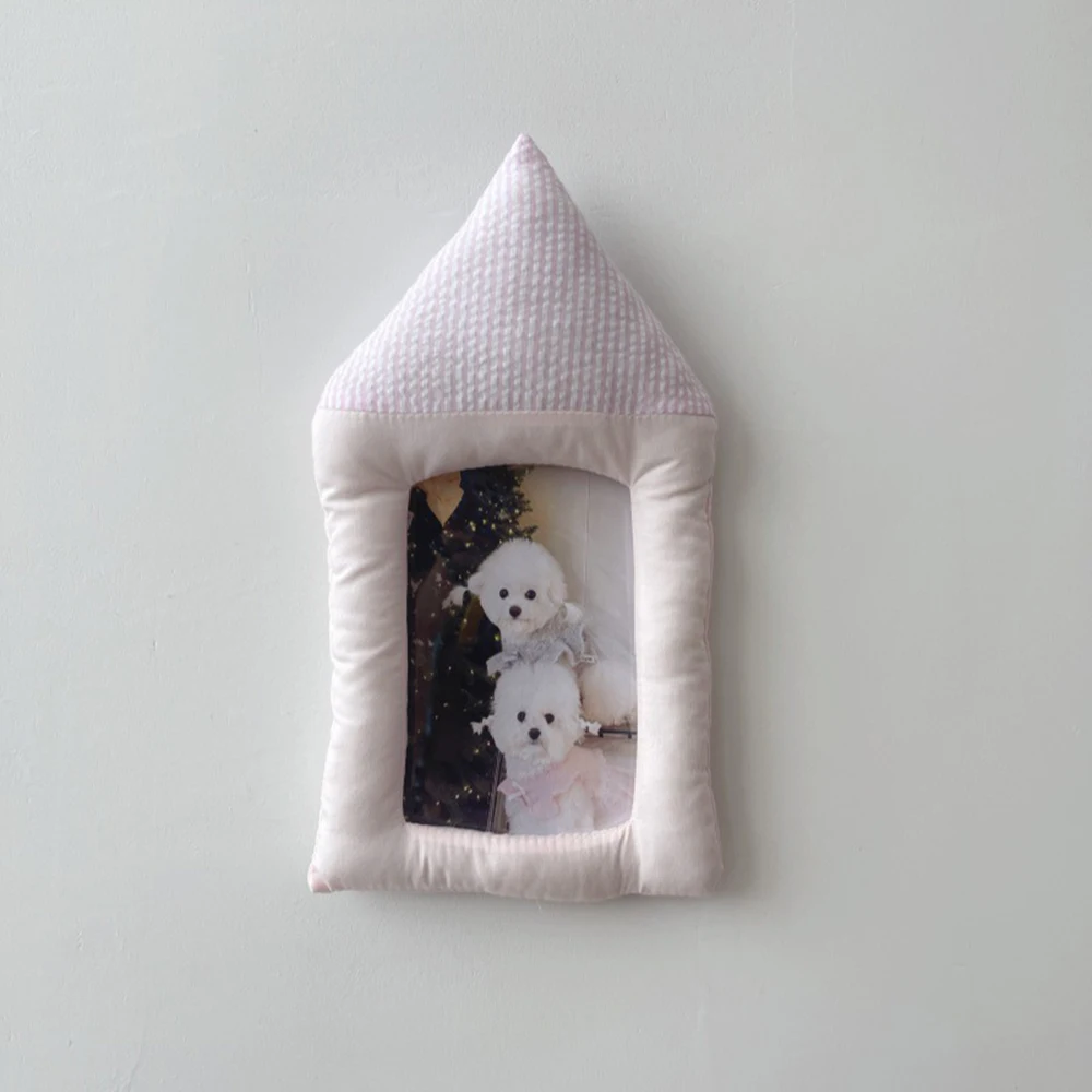 

Милая рамка для фото в форме дома, рамка для свадебных фотографий, декор для детской комнаты, настенные украшения, креативная хлопковая фоторамка для домашних животных