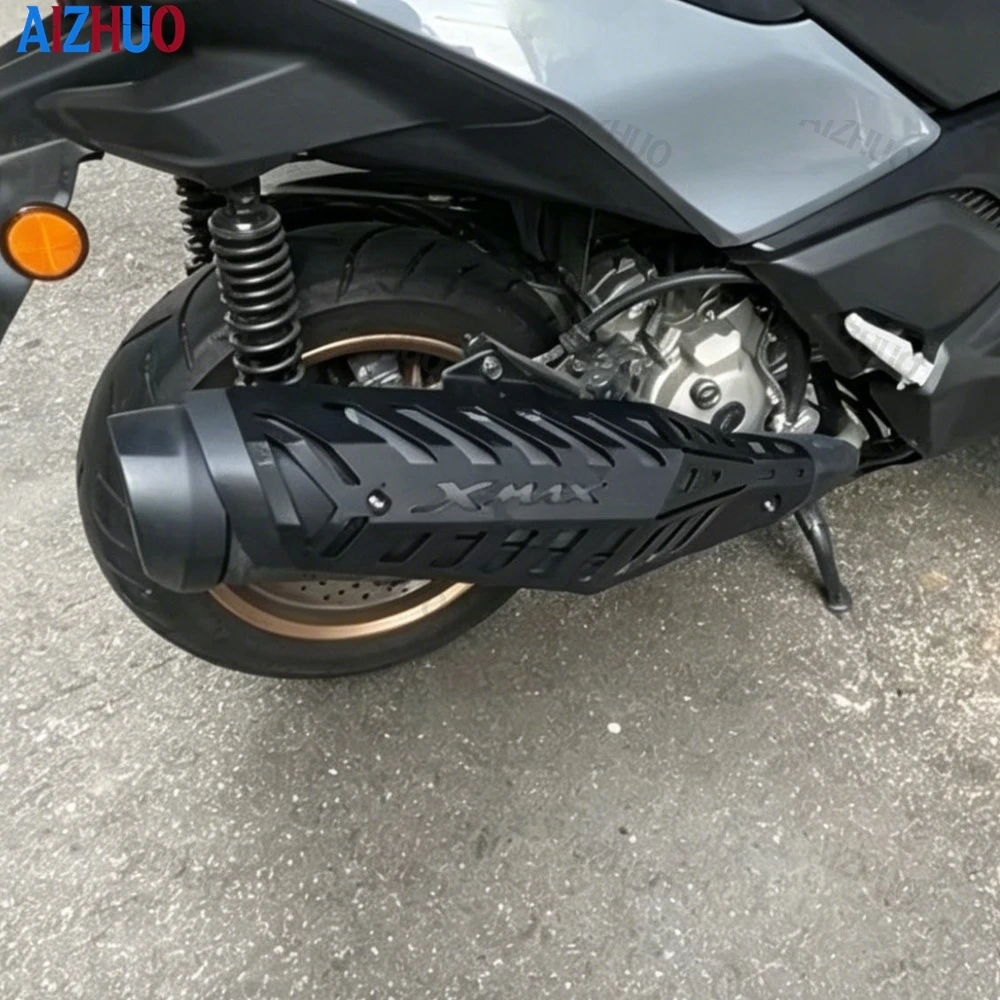 Фото Для мотоцикла YAMAHA XMAX300 X MAX 300 2025-2026-2027: Защитный кожух выхлопной трубы, термозащитный экран, декоративная накладка №1