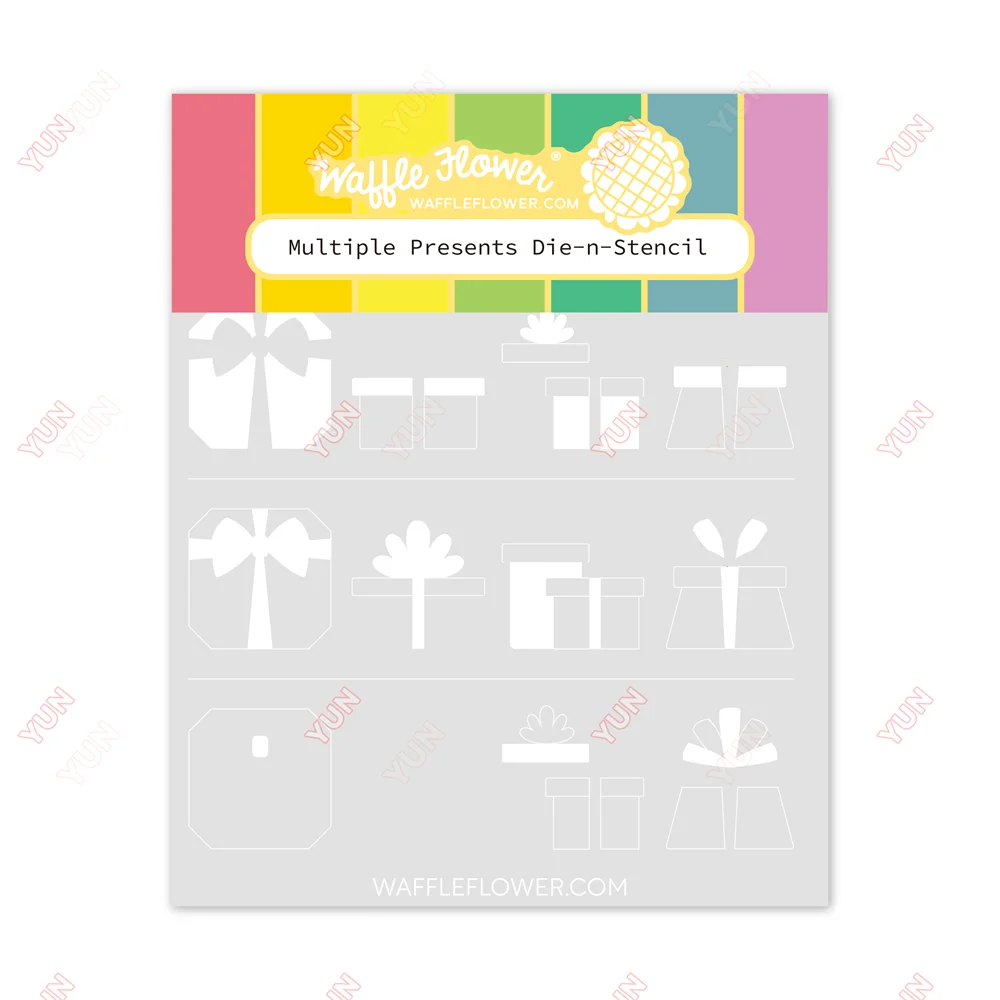 

Multiple Presents Die-N-Stencil Layered Production Stencil Handmade DIY Hot Sale Painting Scrapbook Coloring Embossed
