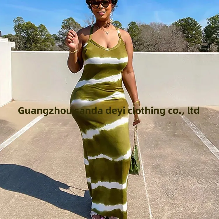 Amazon Большой запас H3193 женское платье-майка с принтом Повседневный стиль летняя