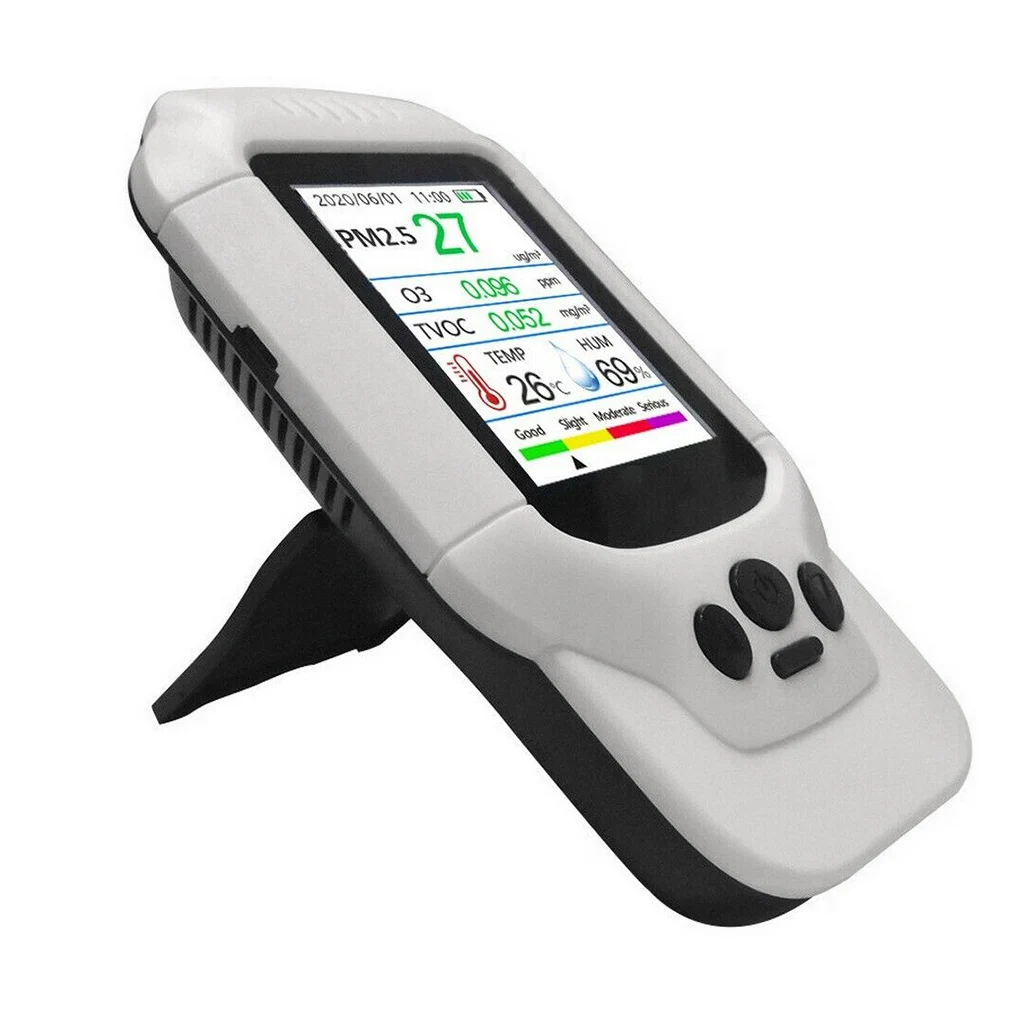 

Air Quality Detector with LCD Display Pollution Tester Indoor Temperature Humidity Sensor Home Accessories