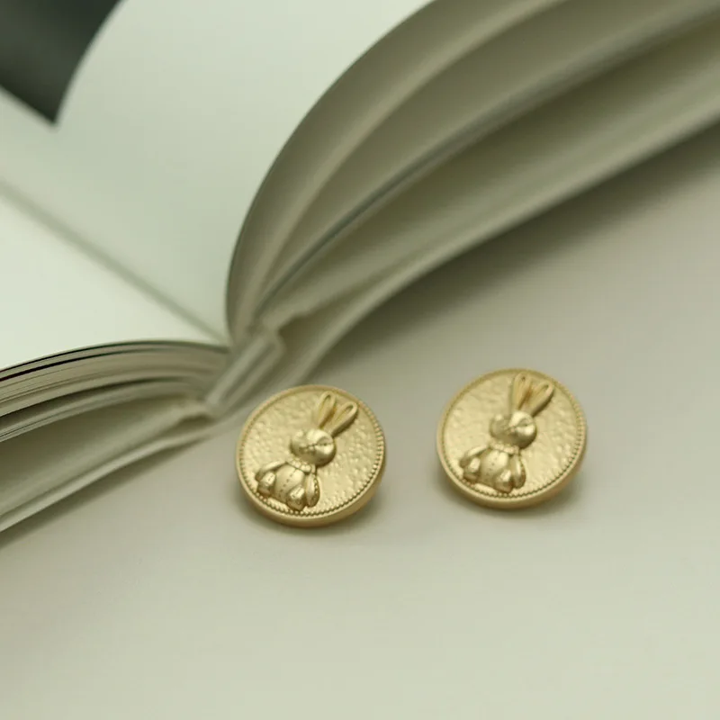 

10pcs New Arrival Decor Metal Shank Buttons for Clothing DIY Women Kid Coat Shirt Sweater Sew Needlework Bunny Rabbit Button