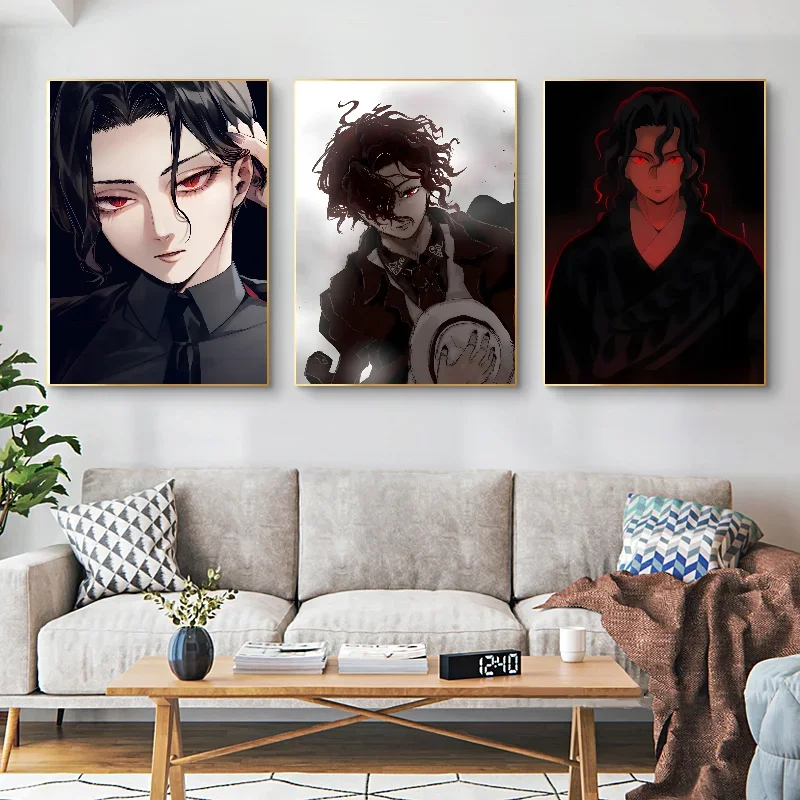 Demon Slayer аниме Muzan Sama плакат самоклеящаяся художественная водостойкая бумажная