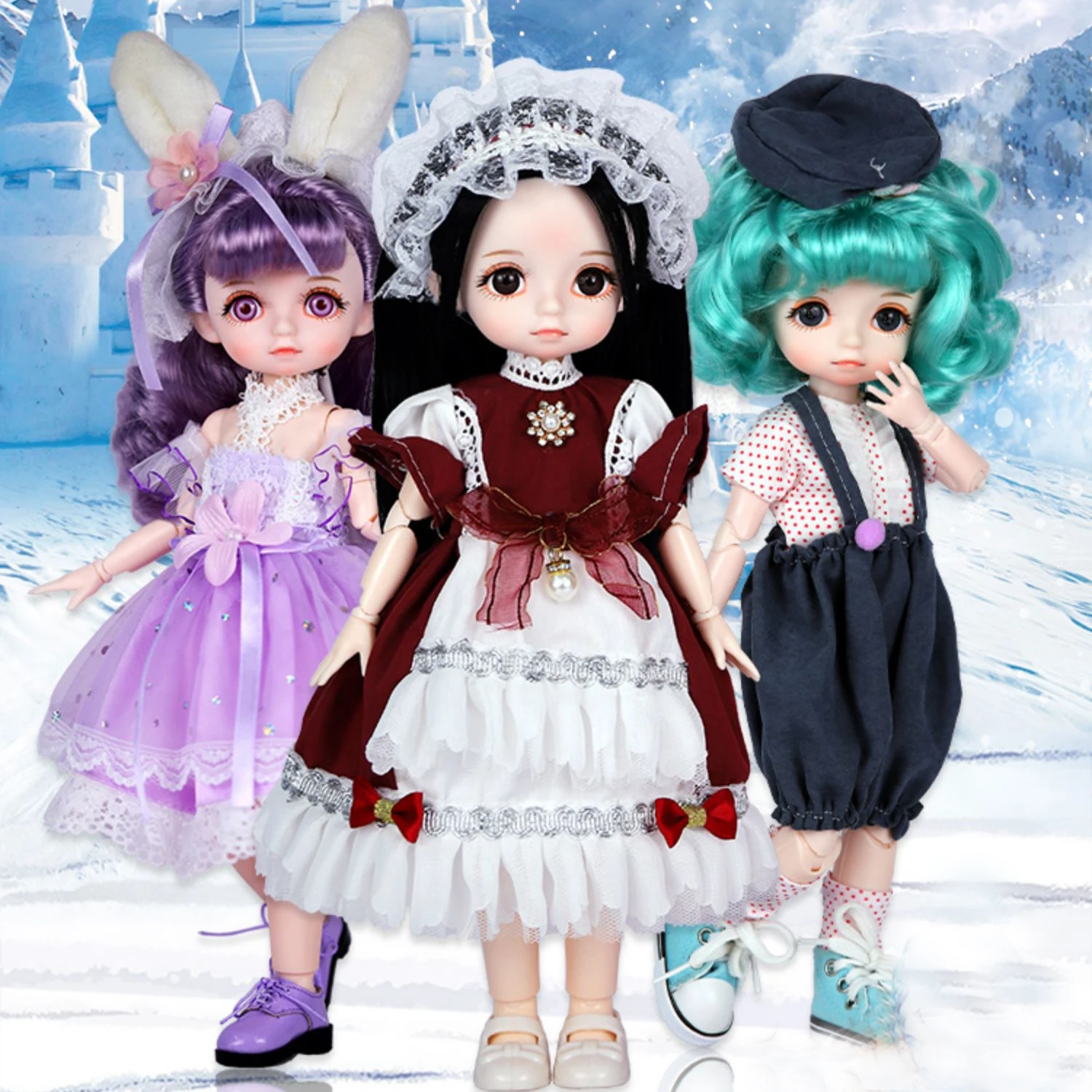 

Шарнирная кукла 1 комплект 1/6, 30 см, женская кукла Лолита, сменный макияж, имитация костюма, лучший старт школы, подарок на день рождения для д...