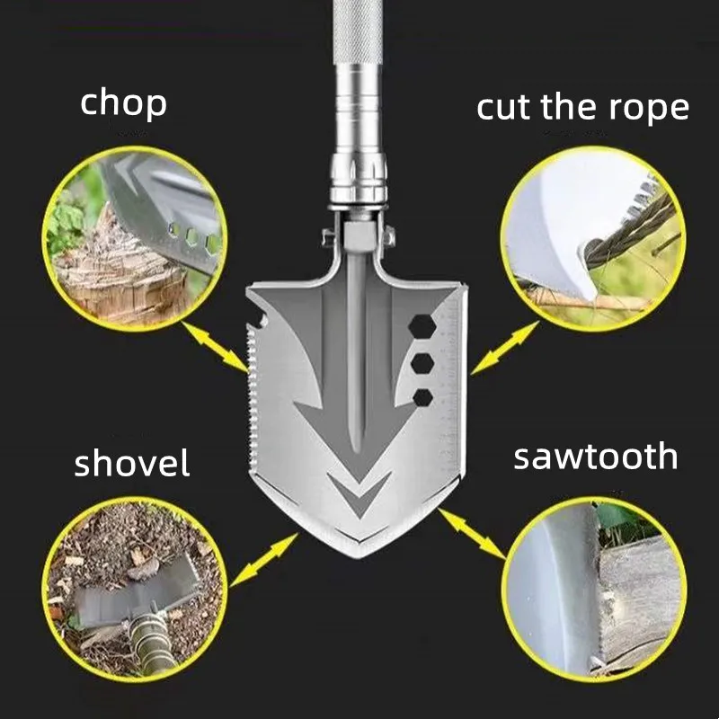 Outdoor Multi-purpose Shovel Garden Tools Folding Military Shovel Camping Defense Security Tools