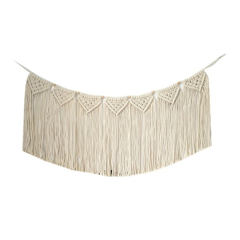 

Гобелен из макраме настенный богемный Искусство Ручная работа тканый экран занавески Свадебный фон украшение для дома спальни