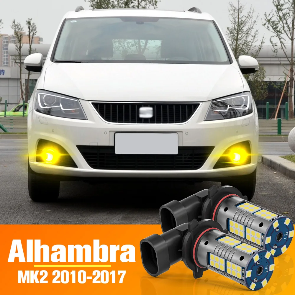 

2pcs LED Front Fog Light Bulb Accessories For Seat Alhambra MK2 2010-2017 2011 2012 2013 2014 2015 2016