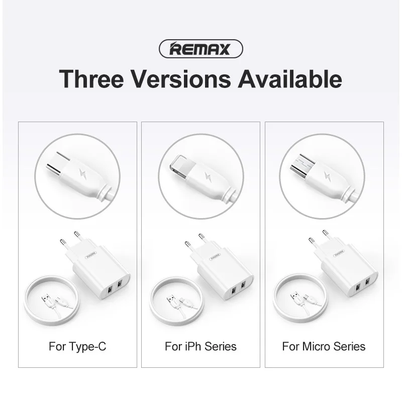 remax usb phone charger 2 ports adapter set 1m lightning cable for iphone 11 12 13 pro samsung xiaomi micro type c cord eu plug free global shipping