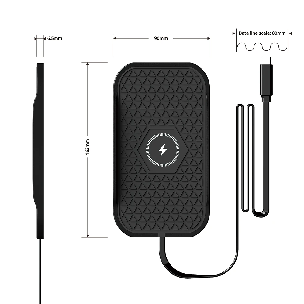 Индукционное беспроводное зарядное устройство Bonola силиконовая накладка для Samsung