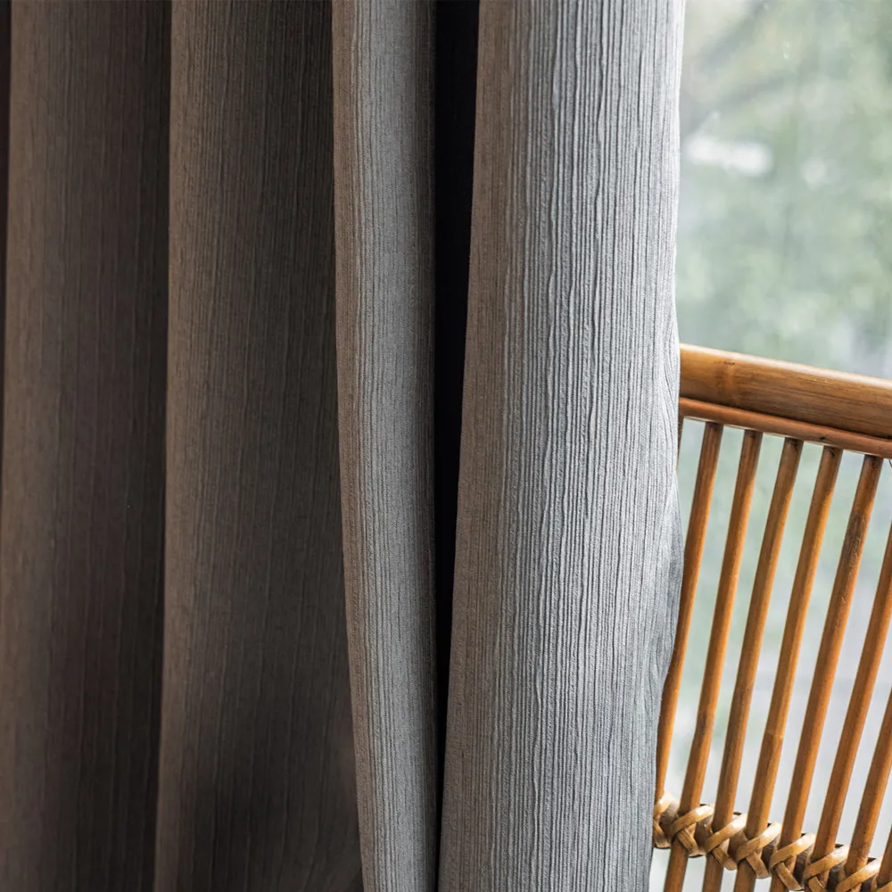 

Morden 2 Different Grey Colors Heavy Elegant Blackout Window Curtains for Living Room Deep Drapes Bedroom Kitchen Treatment