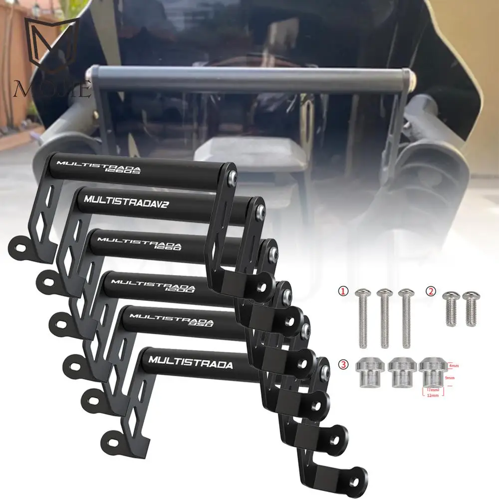 

Motorcycle Part For Ducati Multistrada 1200 1260 950 Pikes Peak V2/S Smart Phone Stand Holder GPS Navigation Mount Plate Bracket