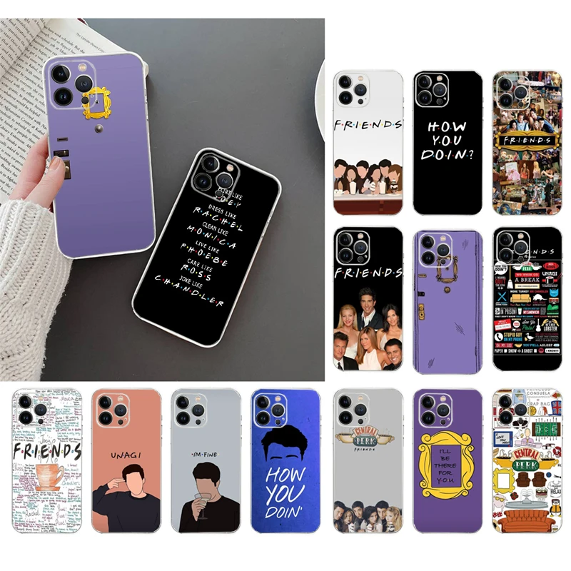 

Phone Case For iphone 14 13 12 11 Pro Max XS Max XR X 12mini 14 Plus SE Friends TV Show Case Funda Capa Cell
