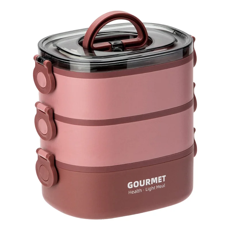 

Bento Box Ланч-бокс для взрослых герметичный складной контейнер Bento, портативный контейнер для еды, фотоцвет