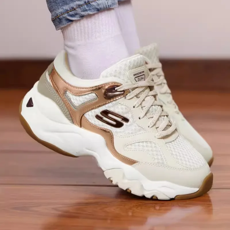 Skechers Women's sneakers Fashion Casual shoes Retro shock-absorbing Panda