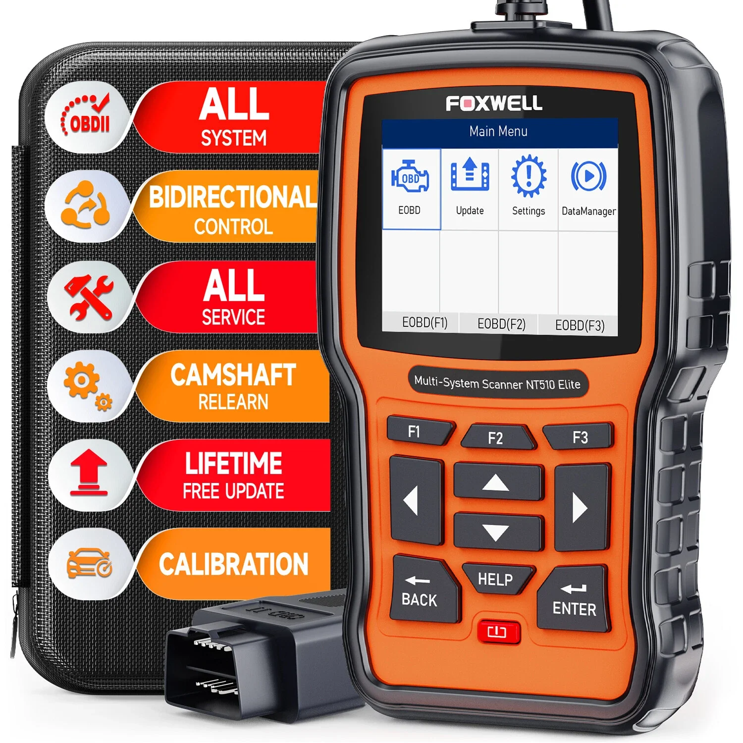 

Foxwell NT510 Elite Wireless для всех систем GM двунаправленный ABS SRS масло EPB масло сброс SAS TPS TPMS автомобильный OBD2 диагностический сканер