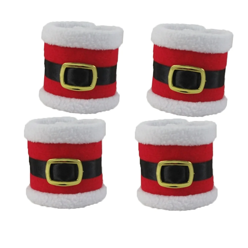 

Napkin Christmas Holder Ring Buckle Rings Serviette Santa Holiday Belt Table Holders Decor Dinner Band Xmas Wrap Buckles