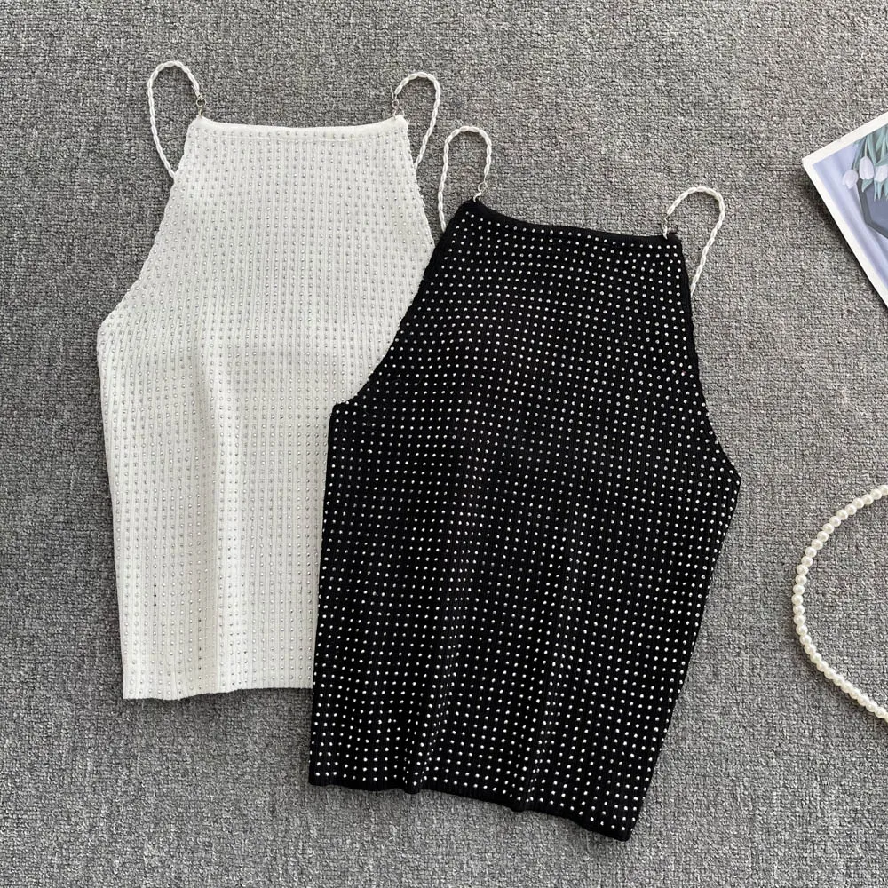 

Women's Versatile Slim Fit Small Sling Top Small Vest Summer GRAY22