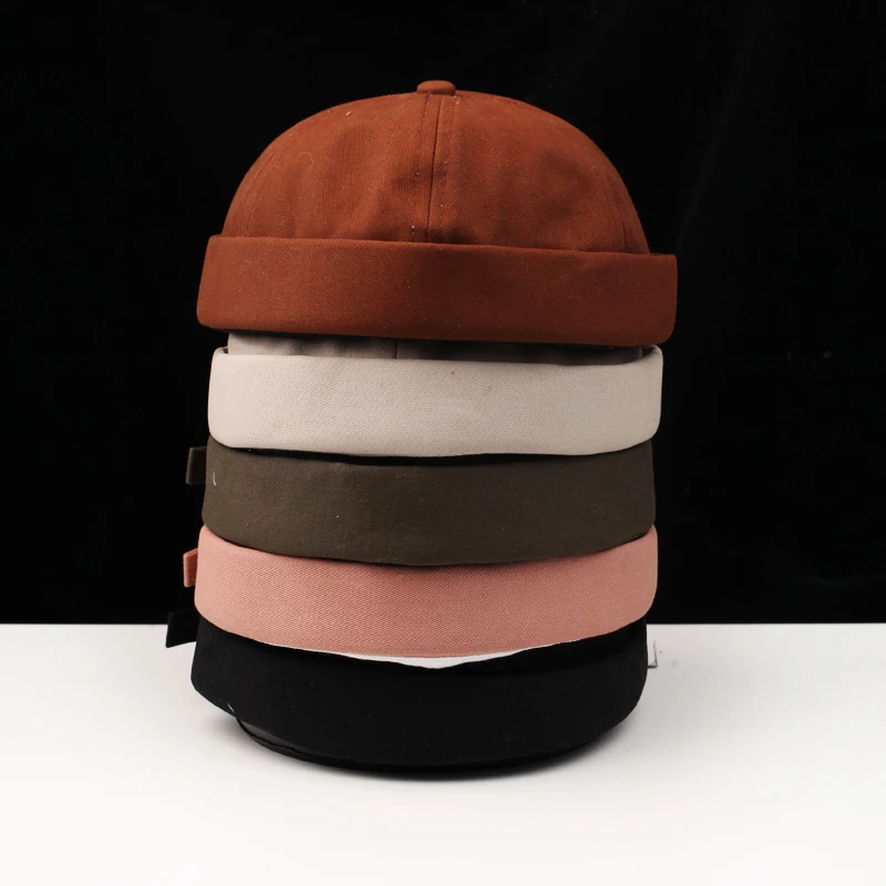 Шапка без козырька для мужчин и женщин облегающая хлопковая шапка красная