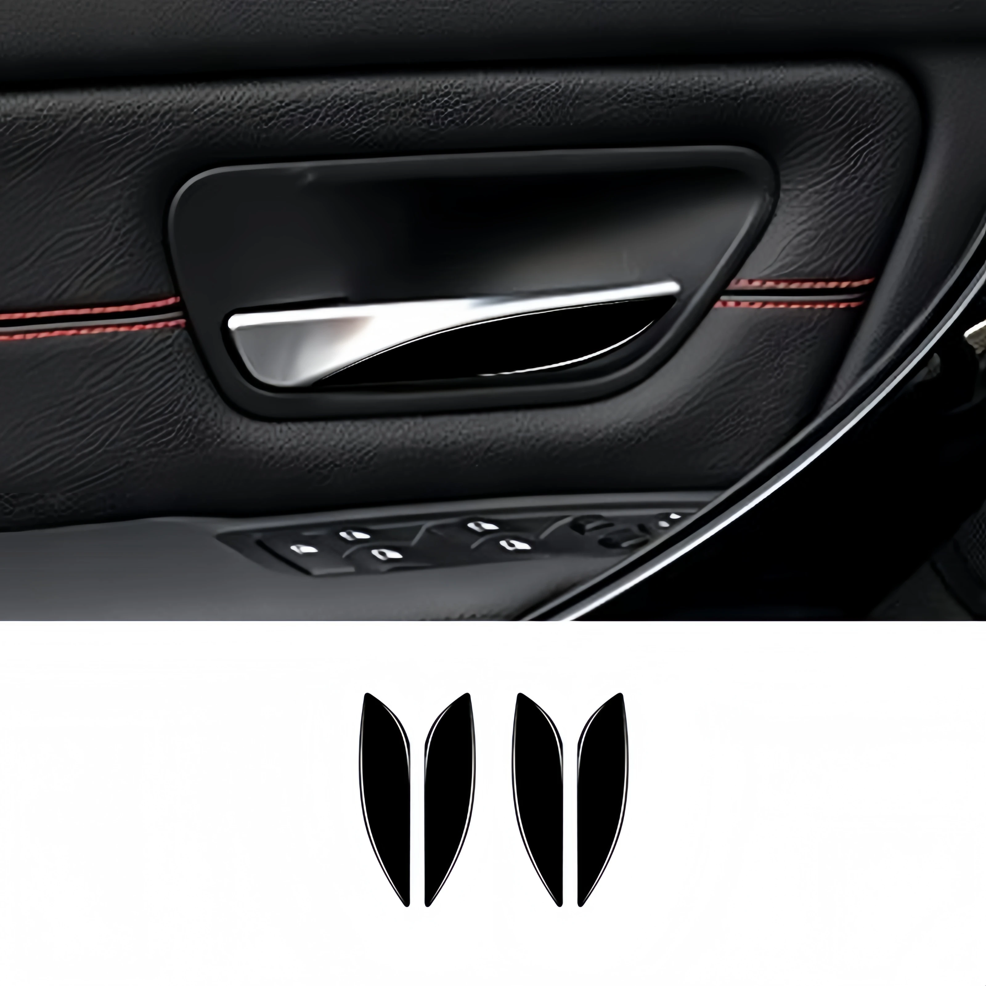 

Для BMW 3 серии F30 F34 2013-2018 аксессуары для салона автомобиля фортепиано черный авто внутренняя дверная ручка накладка декоративные наклейки