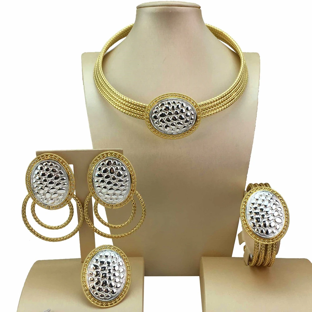 Модные Ювелирные наборы для женщин африканская нигерийская Свадебная бижутерия