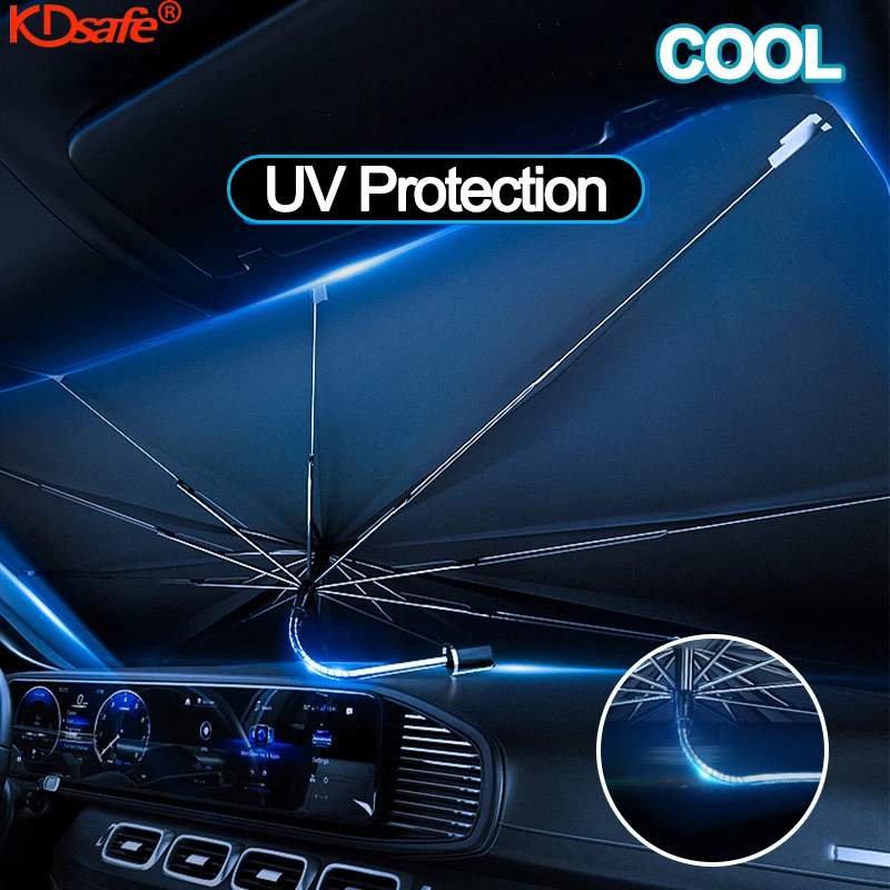 

140/145/125cm Car Windshield Sunshade Umbrella UV Protection Auto Front Window Cover Car Front Shading Protector Car Accessories