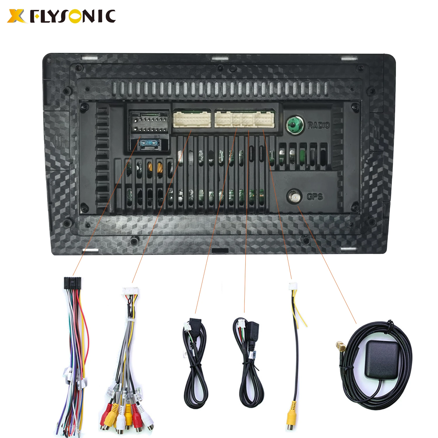 Фото Flysonic Универсальное радио Flysonic 9-дюймовый автомобильный MP5-плеер 2din с сенсорным экраном, камерой заднего вида и пультом дистанционного управления. №4