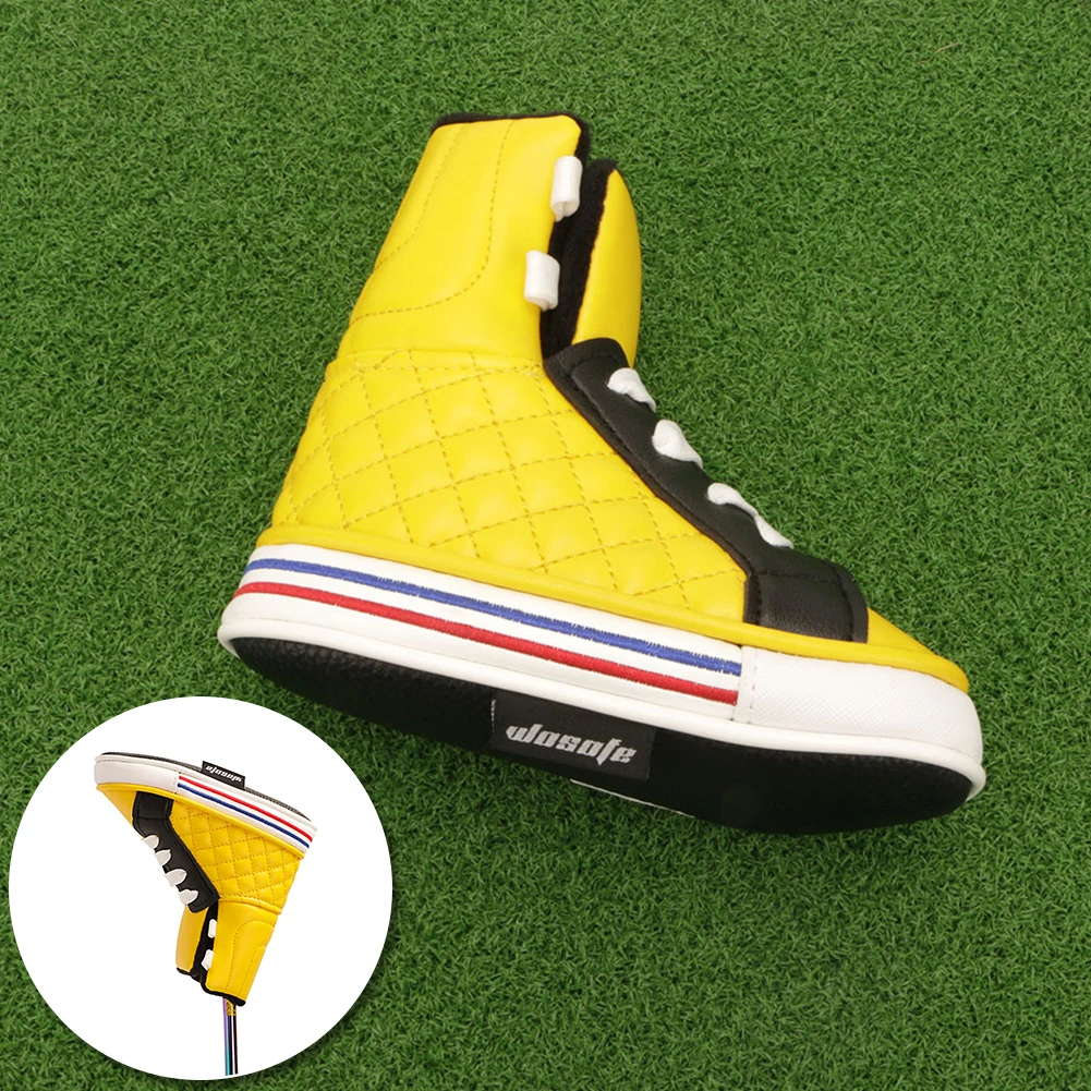 

PU Leather Golf Head Cover for Putter Portable Sneaker Style Golf Putter Headcover Golf Putting Cap Outdoor Sports Accessories