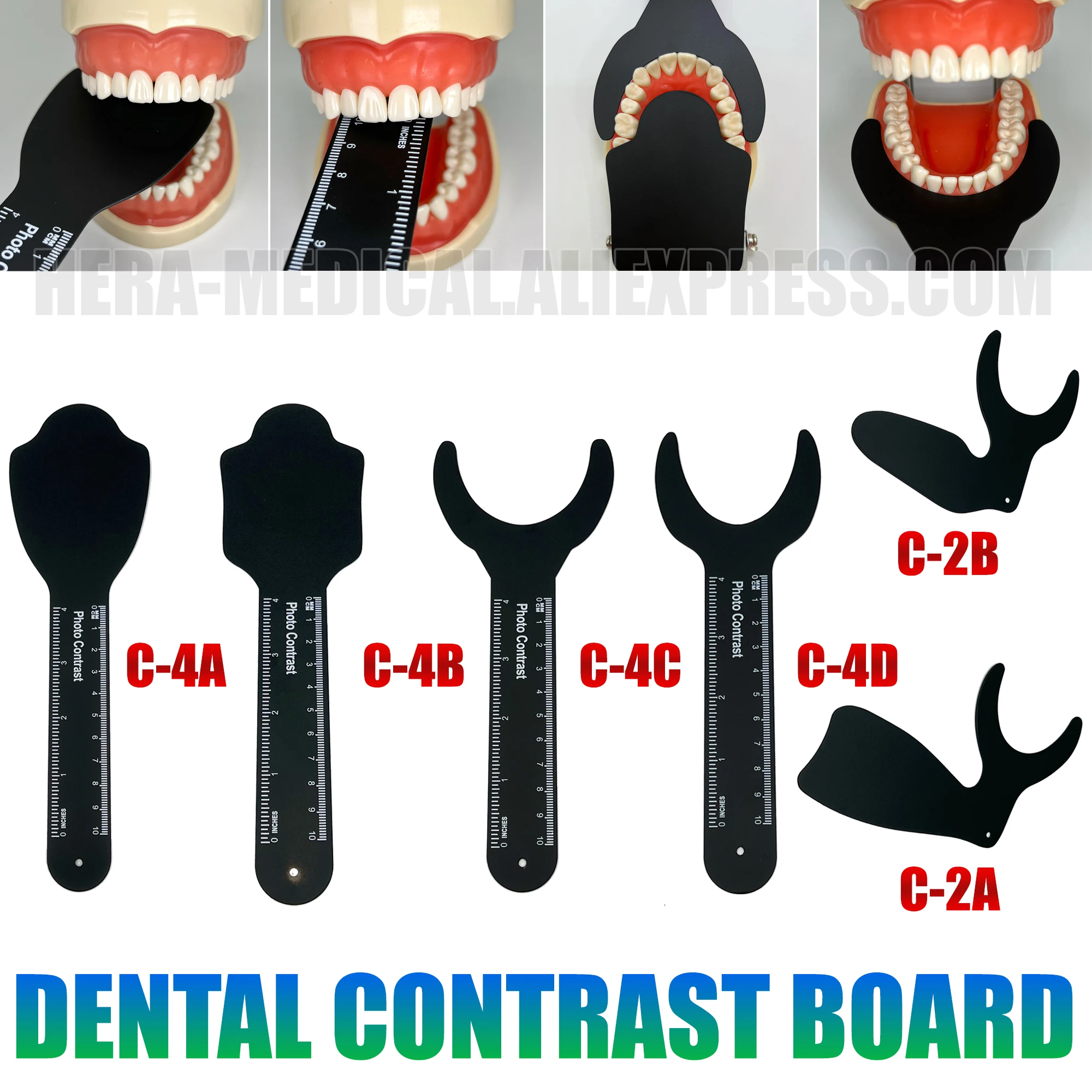 High Quality Aluminum Dental Photo Black Background Board Oral Orthodontic Photography Contraster Background Contrast Board