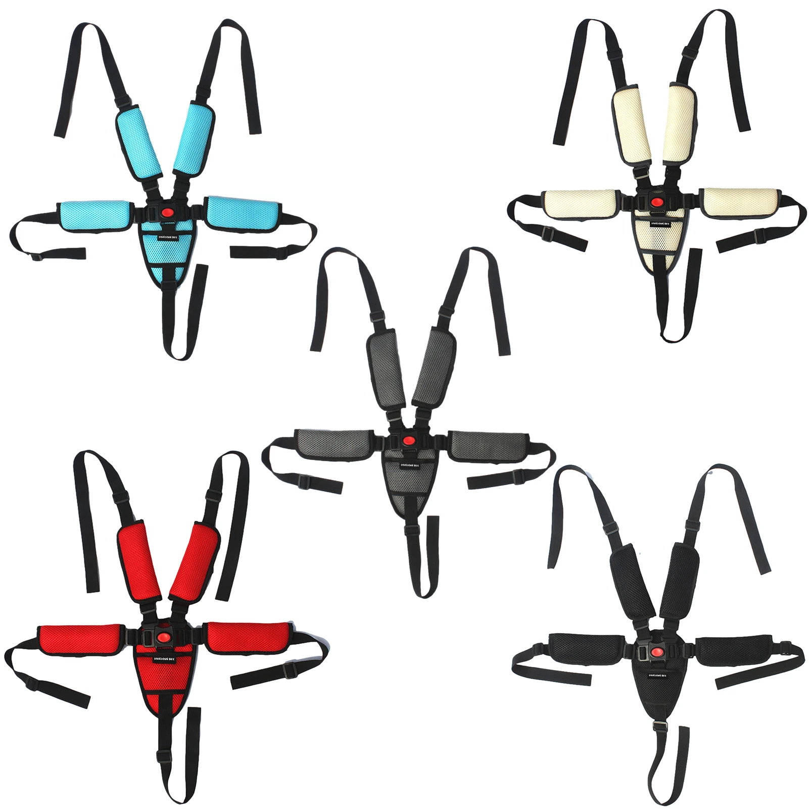 

5-точечный ремень безопасности, протектор через плечо, детское кресло, ремень безопасности, высокий стул, удобные детские аксессуары для пут...