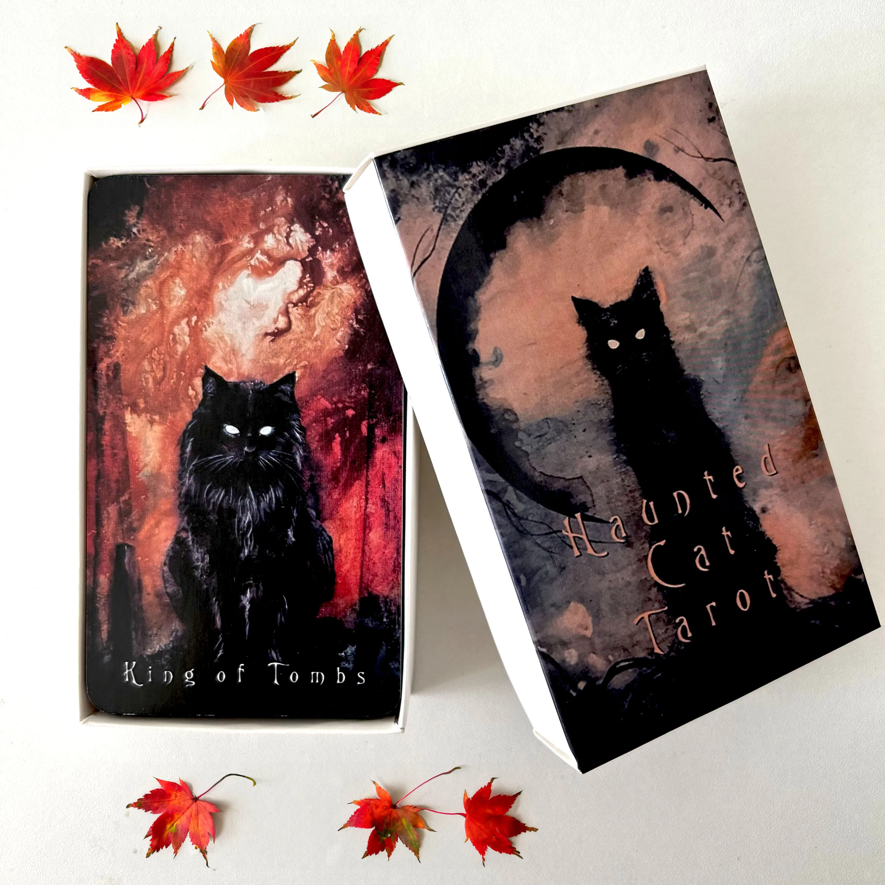 

Subconscious Cat Oil Painting Waite 78 Standard 12×7 Tarot Oracle Cards English in Box Photo Quality Divination Runes Board Game