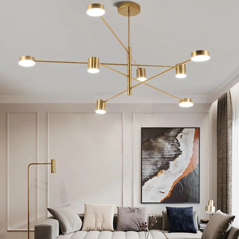 

Nordic Modern Simple Metal Line Chandelier Living Room Dining Room Kitchen Light Fixture LED Lustre Home Decor Hanging Lamp