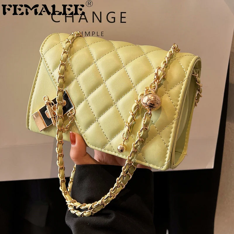 

Роскошная модная дизайнерская дамская сумка-мессенджер с откидным клапаном и замком, маленькие Фирменные женские сумки 2023, повседневные клатчи в клетку с бриллиантами