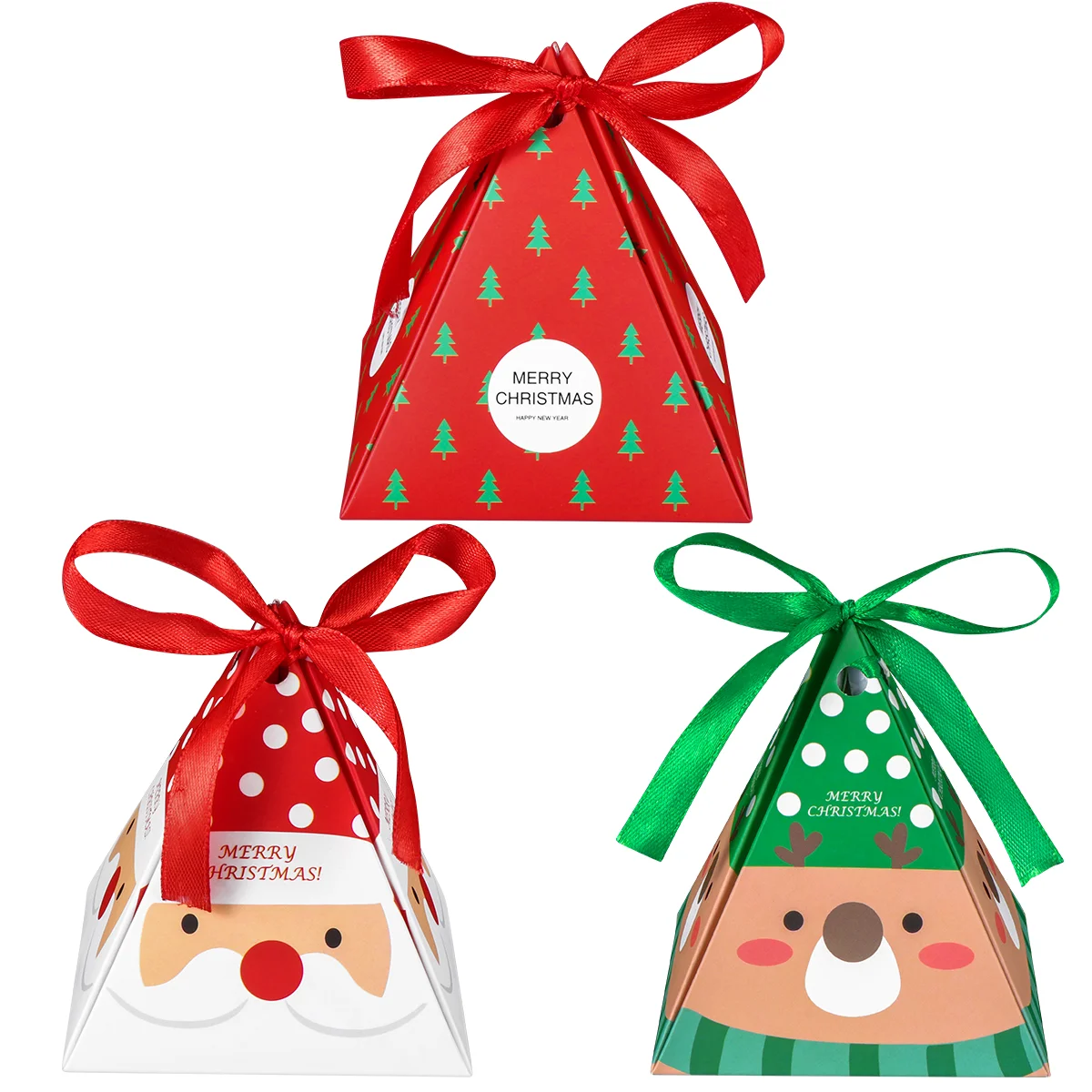 

15 Pcs Party Favor Boxes Xmas Cookie Boxes Chocolate Containers Christmas Cookie Treat Holders Goodies Holders