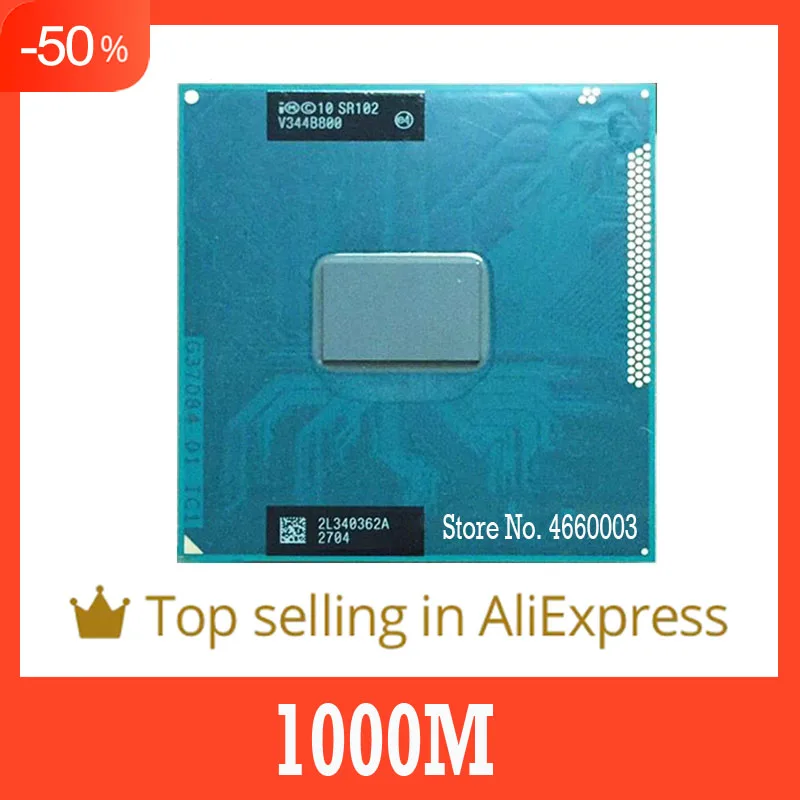 

40%off 1000M CPU SR102 1.8 GHz Dual-Core Dual-Thread CPU Processor 2M 35W Socket G2 / rPGA988B Original SHAOLIN Official Version