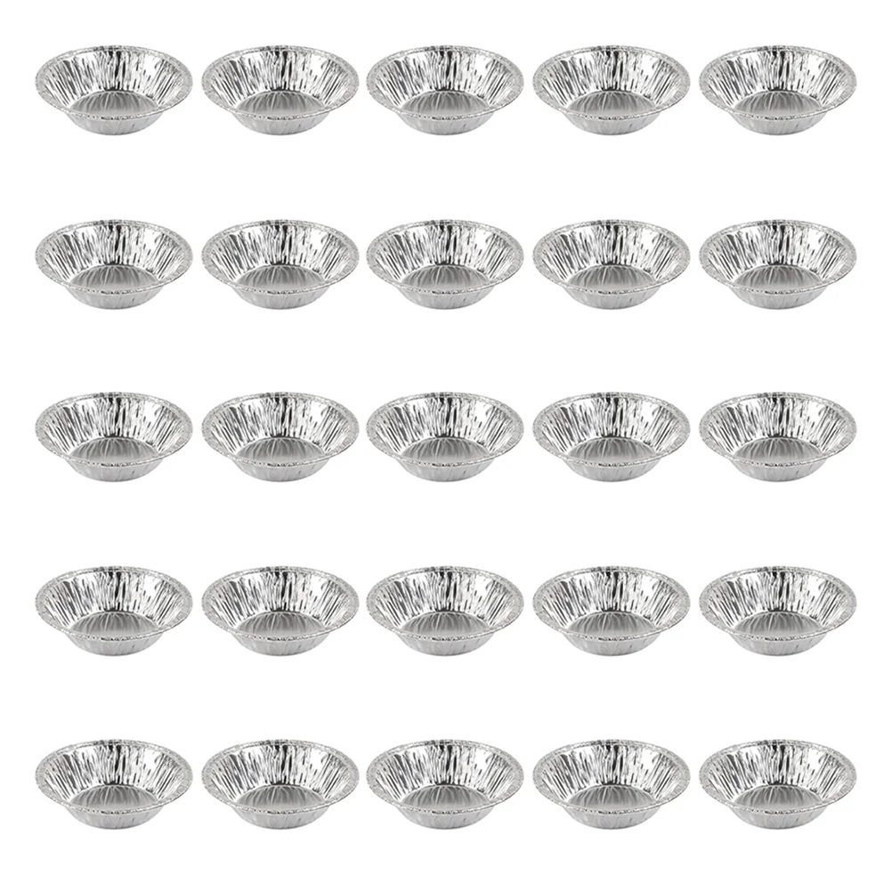 

250 Pcs Flan Egg Tart Pan Circle Stencil Disposable Egg Tart Round Griddle Foil Tart Pie Pans Cheese Egg Tart Tin Foil Mold
