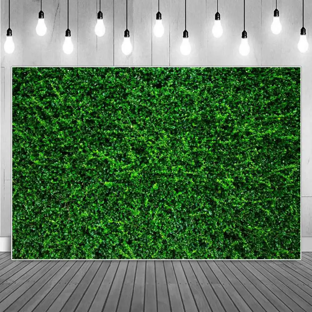 

Green Chroma Screen Leaves Wallpaper Birthday Party Decoration Photography Backdrops Kids Outdoor Grasses Photoshoot Backgrounds