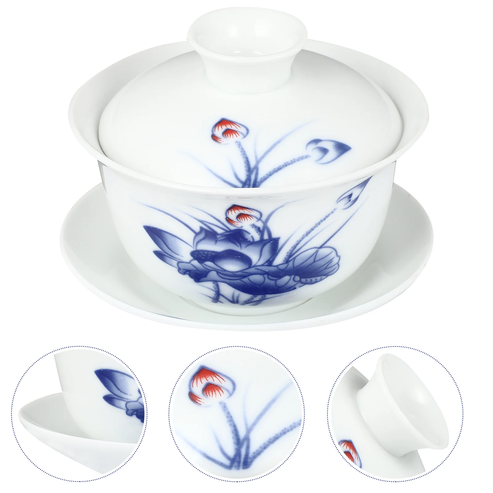 

1 Set Tureen Ceramic Cup Vintage Delicate China Serving Tea Tureen with Lid