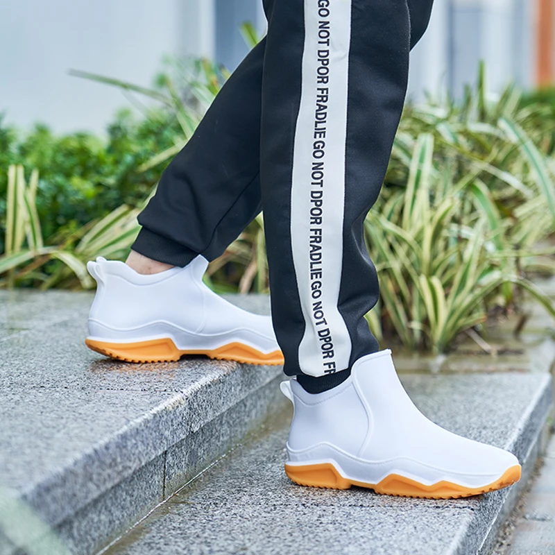 Новые уличные женские непромокаемые сапоги для пар повседневные кроссовки