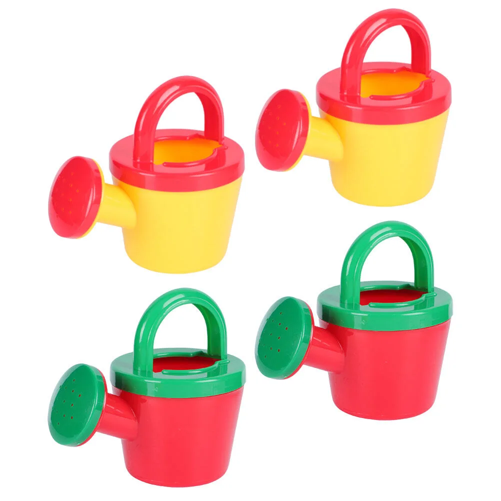 

4pcs Watering Cans Watering Pot Plastic Watering Containers Beach Sand Toys Watering Toys